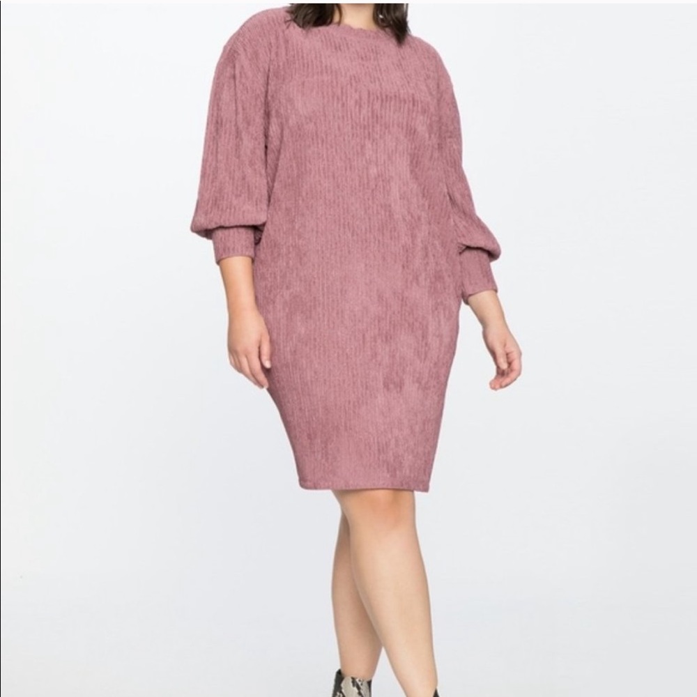 Eloquii Textured Mauve Dress 26/28